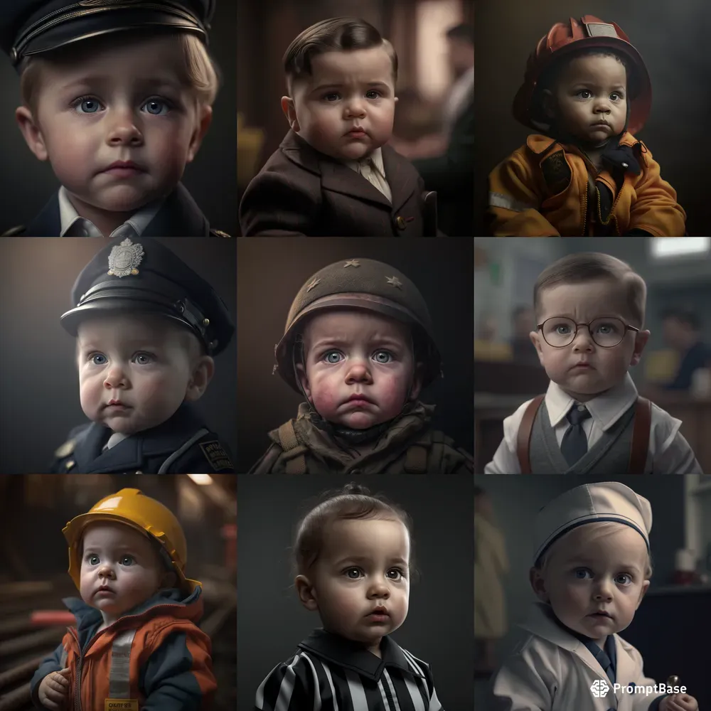 Portraits Of Babies With Professions
