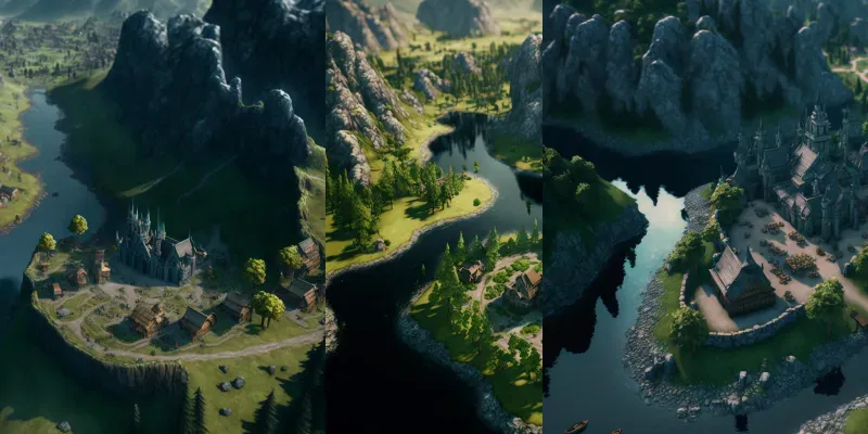 3D Rendered Fantasy Maps generated by undefined