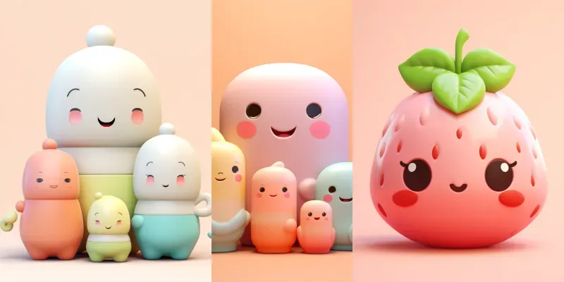 Adorable Kawaii Emojis generated by undefined
