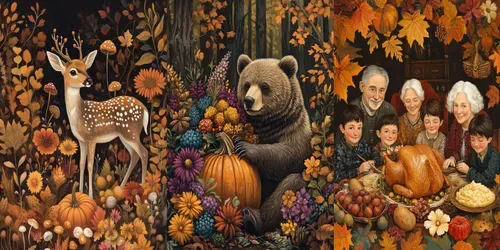 Thanksgiving Cards generated by midjourney