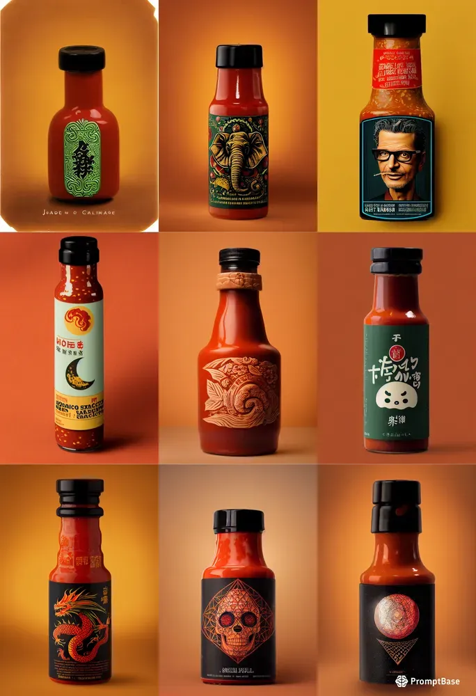 Hot Sauce Label Design Product Photo