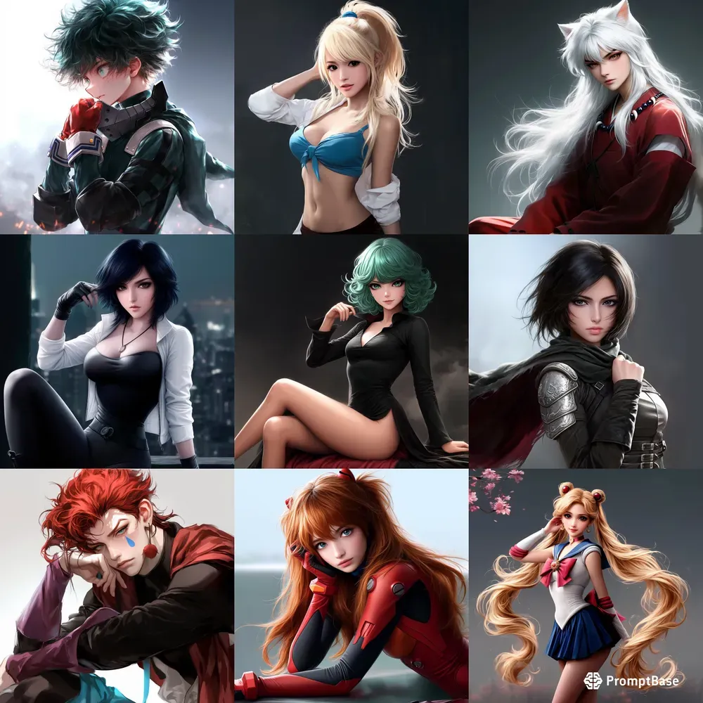 Hyper Realistic Anime Characters