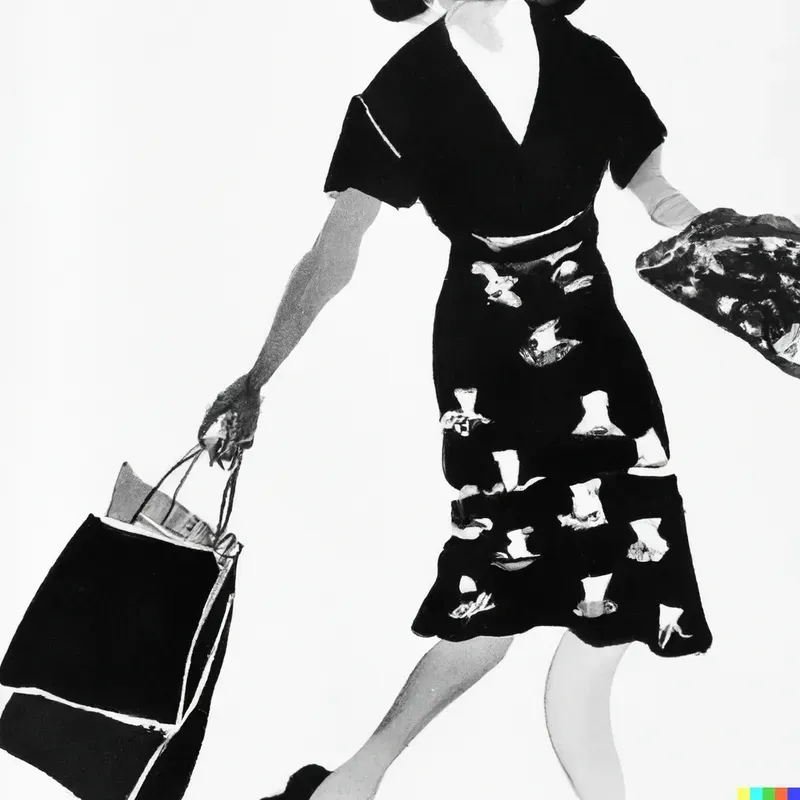 Classic Shopping Ad Illustrations