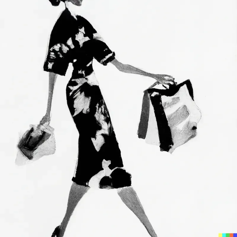 Classic Shopping Ad Illustrations