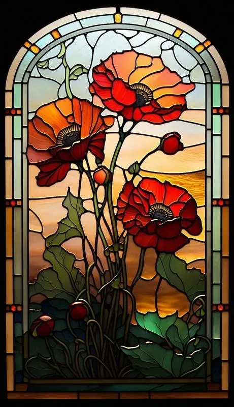 Stained Glass Flowers
