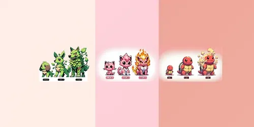 Pokemon Evolutions generated by dalle