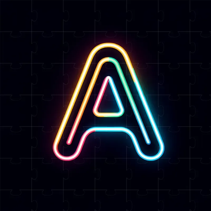 Glowing Neon Letters