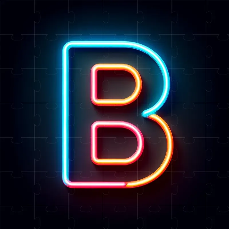 Glowing Neon Letters
