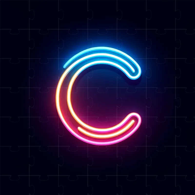 Glowing Neon Letters