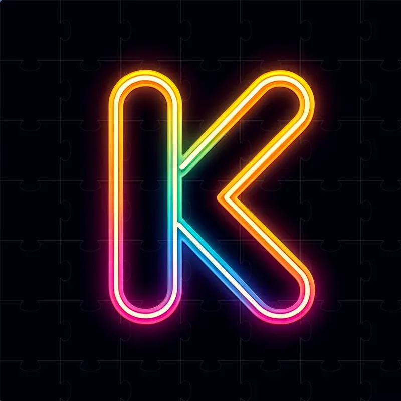Glowing Neon Letters