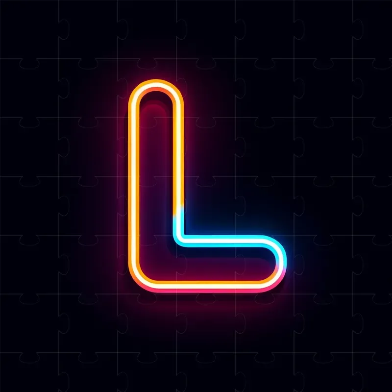 Glowing Neon Letters