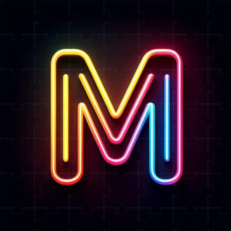 Glowing Neon Letters