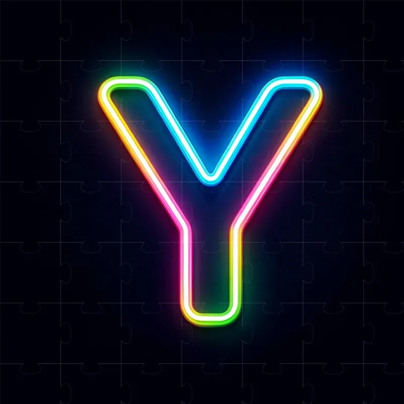 Glowing Neon Letters