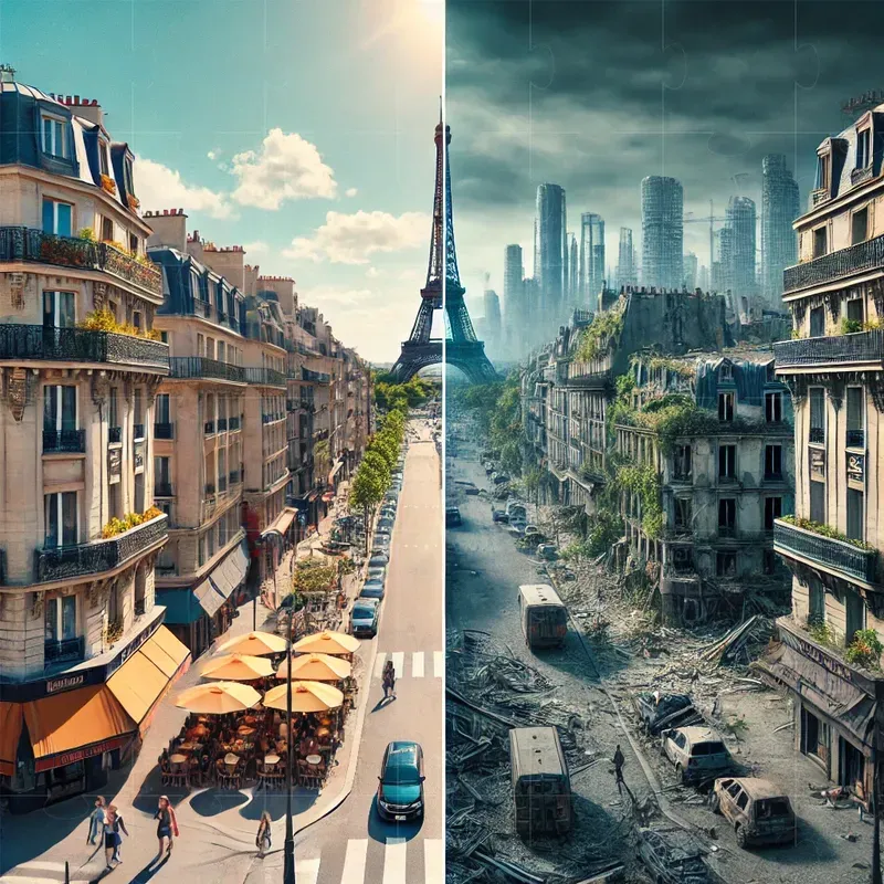 Cities Before And After An Apocalypse