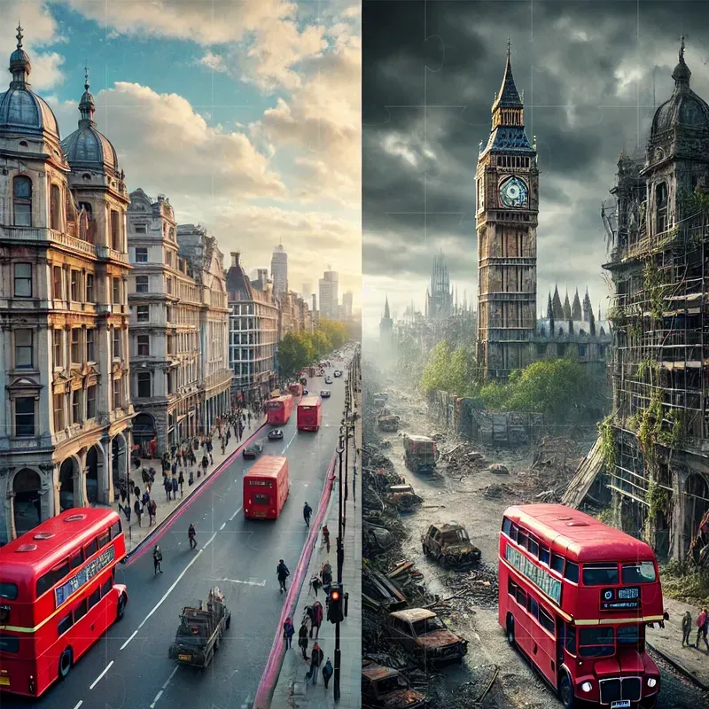 Cities Before And After An Apocalypse