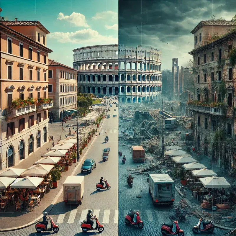 Cities Before And After An Apocalypse