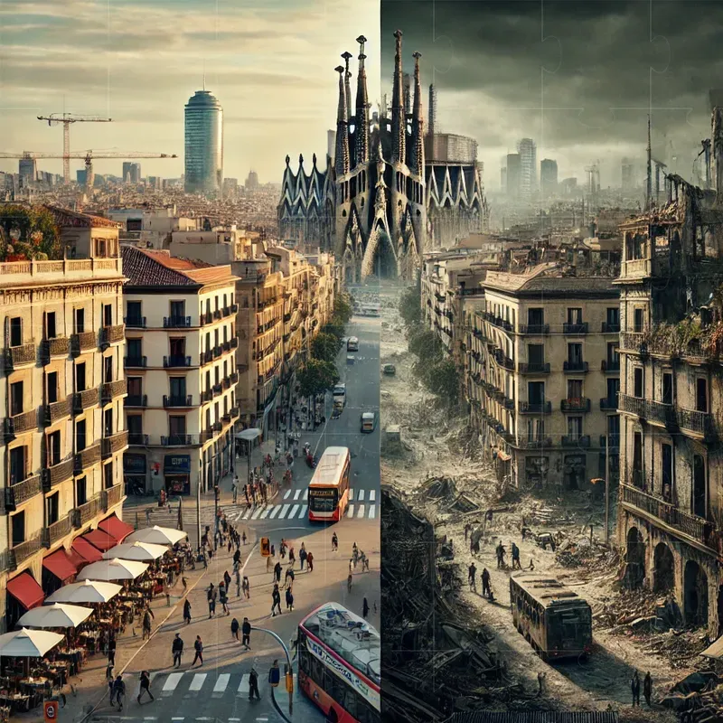 Cities Before And After An Apocalypse