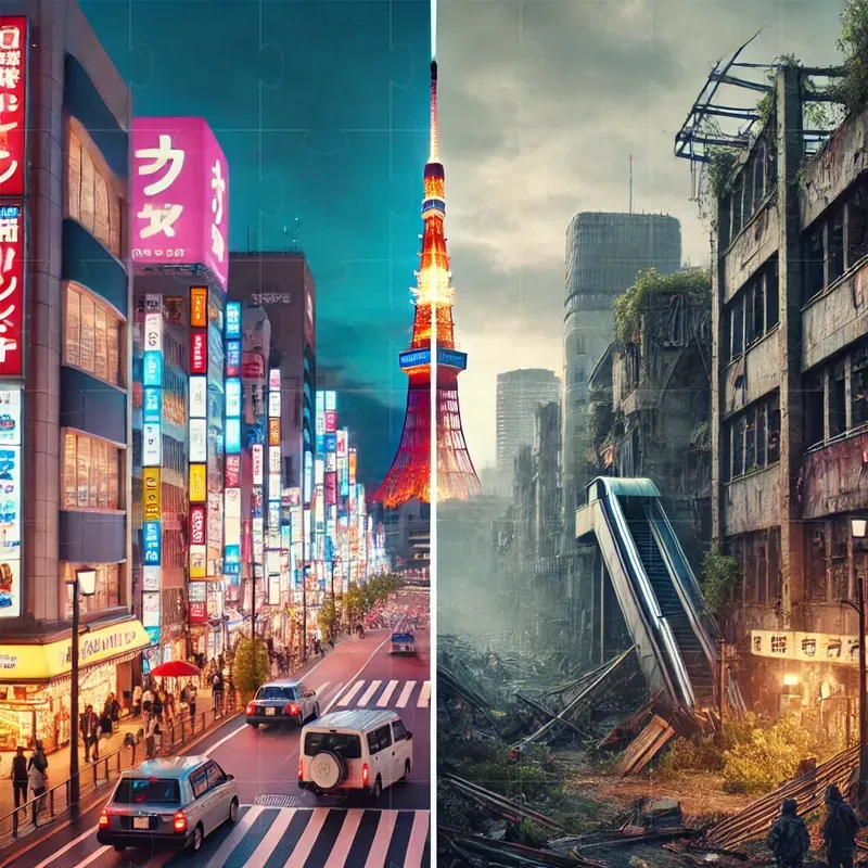 Cities Before And After An Apocalypse