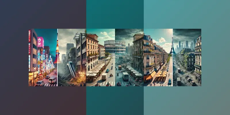 Cities Before And After An Apocalypse generated by undefined