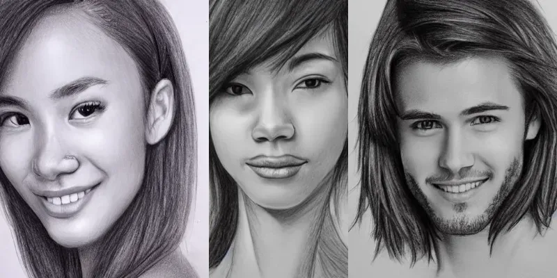 Pencil Portrait generated by undefined