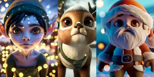 Christmas Character Portraits generated by dalle