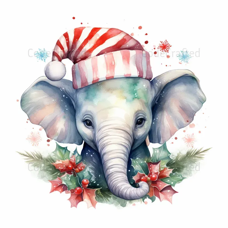 Festive Christmas Themed Animal Images