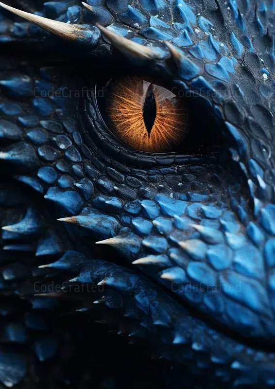 Realistic Dragon Faces Close Up