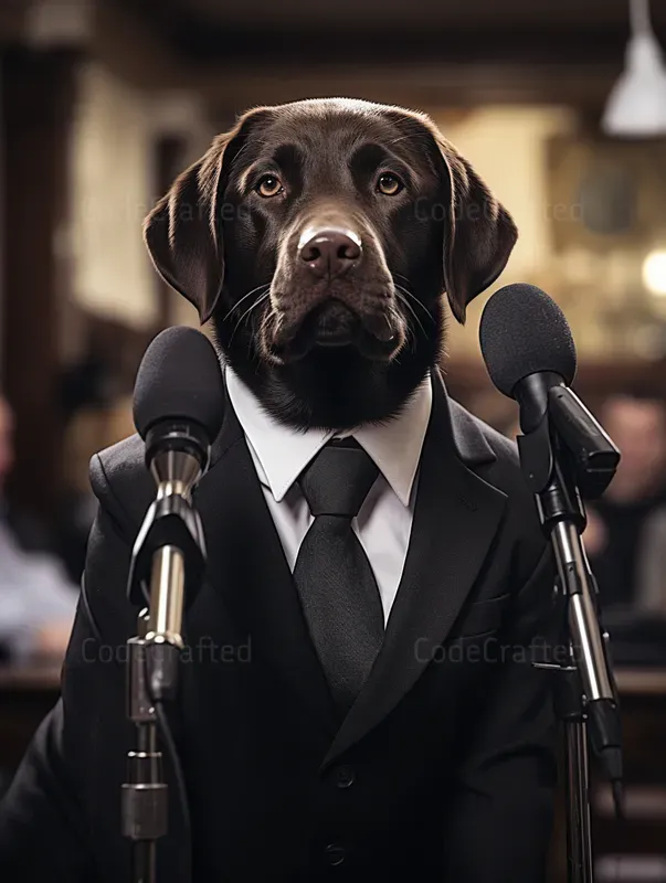 Animals Being Interviewed By Reporters