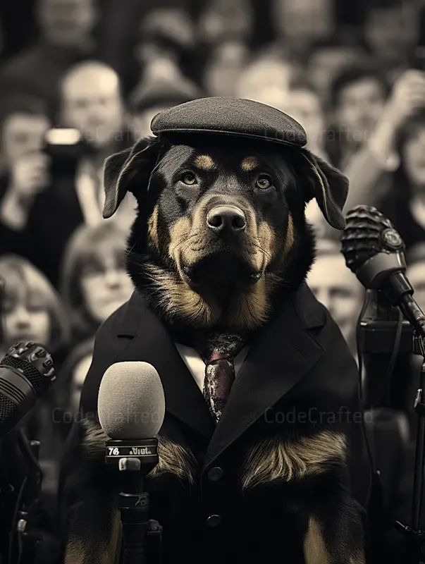 Animals Being Interviewed By Reporters
