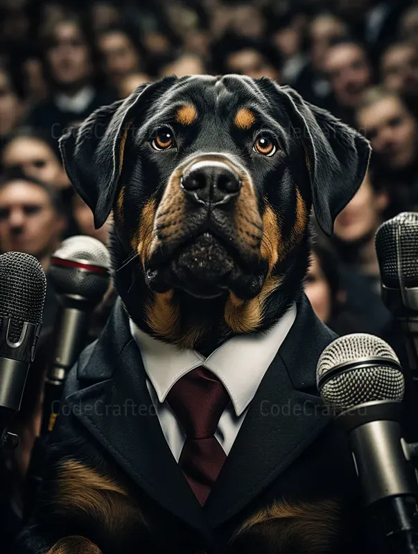 Animals Being Interviewed By Reporters