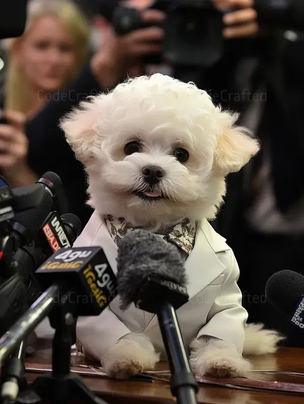 Animals Being Interviewed By Reporters