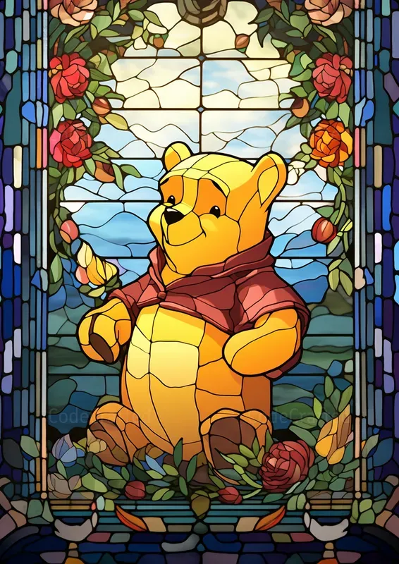 Disney Characters In Stained Glass
