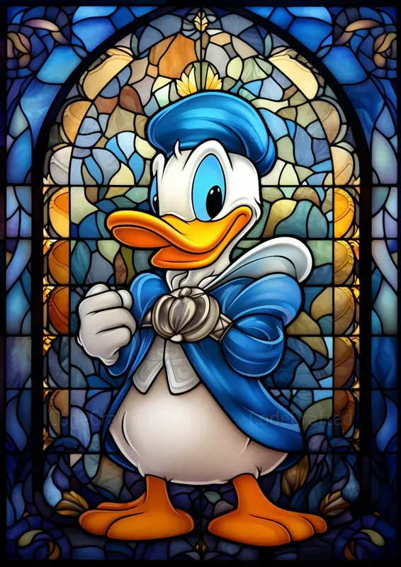Disney Characters In Stained Glass