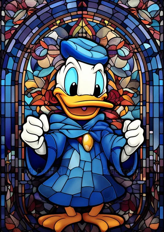 Disney Characters In Stained Glass