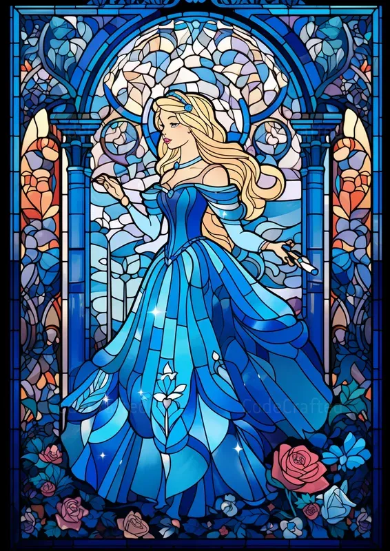 Disney Characters In Stained Glass