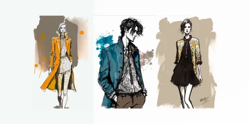 Fashion Sketches generated by midjourney