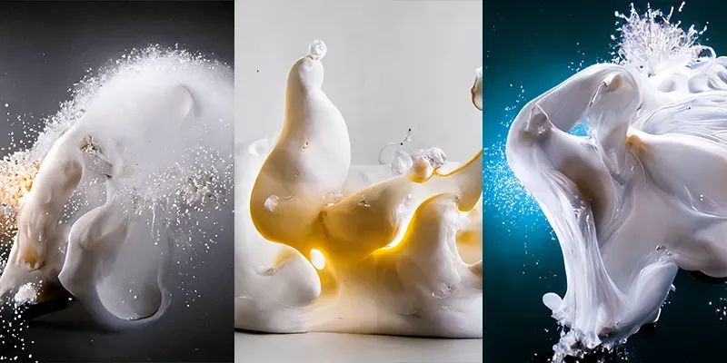 Sculptural Fluid Splash generated by undefined