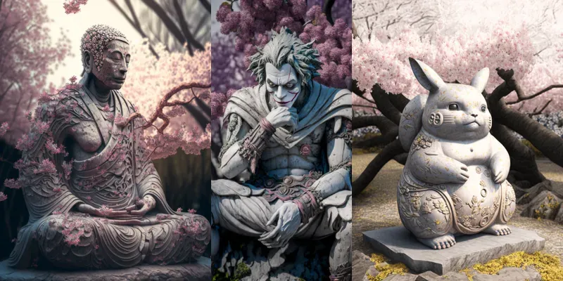 Detailed Statues generated by undefined
