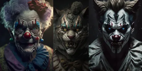 Dark Clowns generated by midjourney