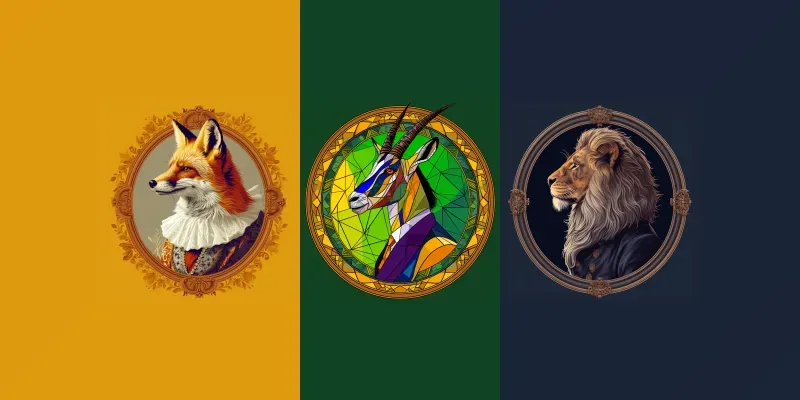 Artistic Animal Portraits generated by undefined