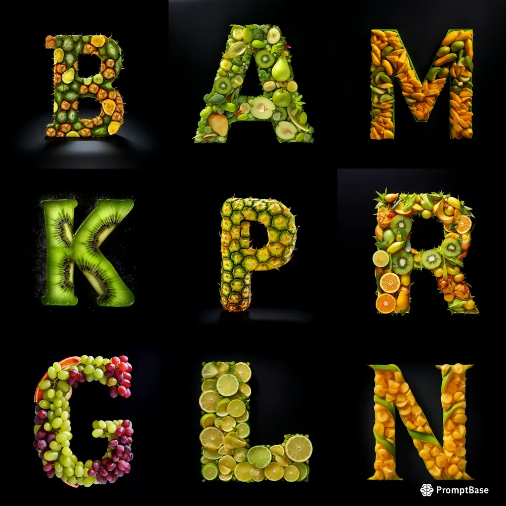 Fruits Letters Of The Alphabet