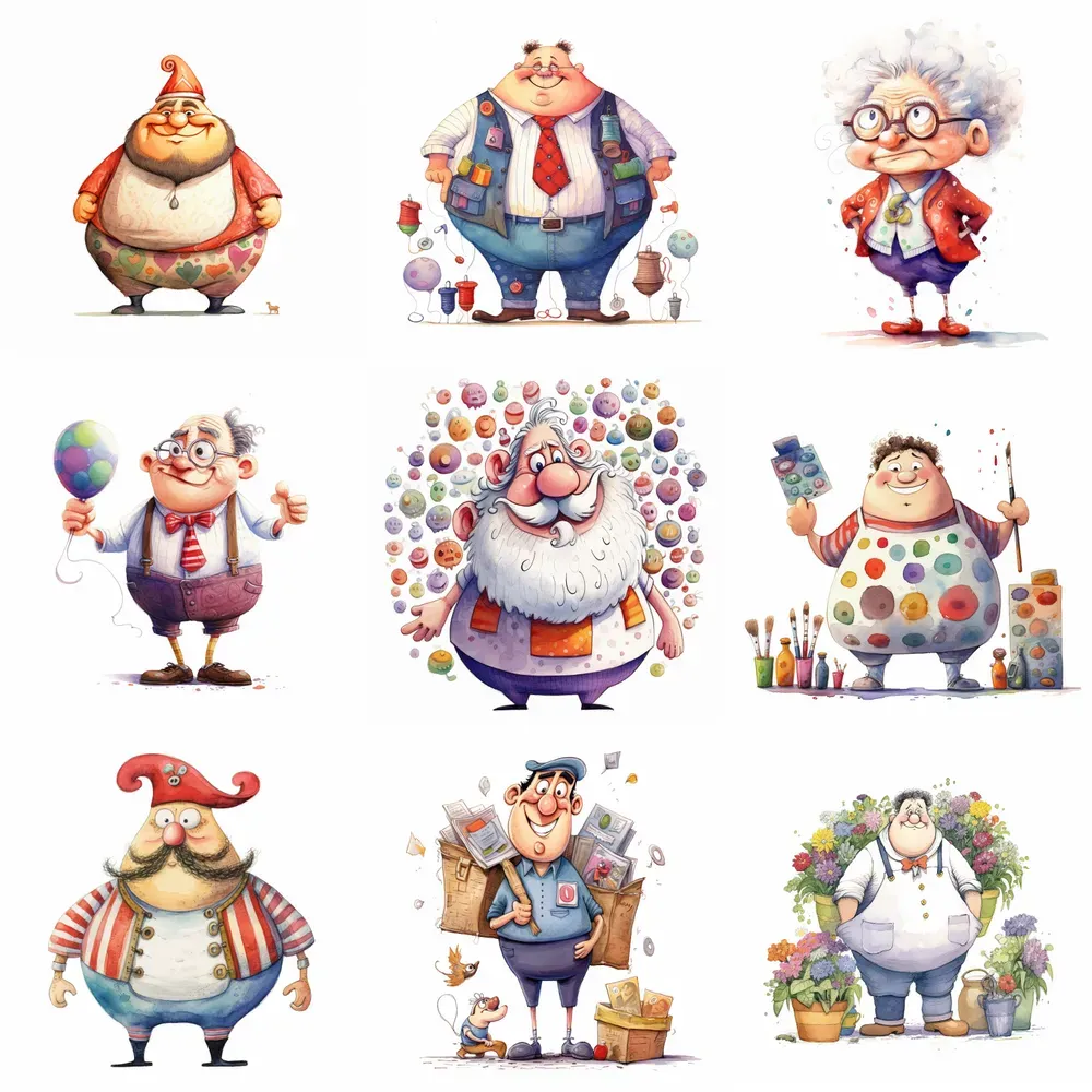 Whimsical Rounded Characters