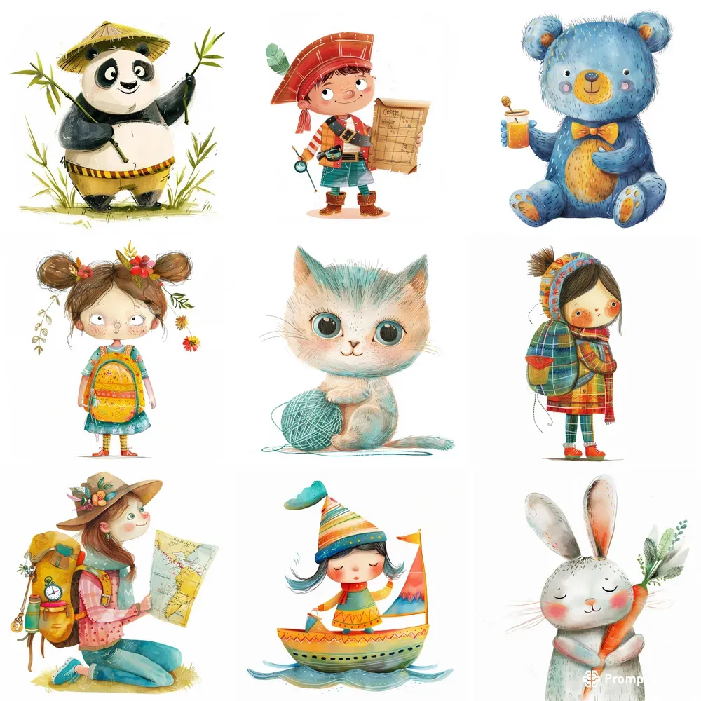 Vibrant Kids Story Book Illustrations