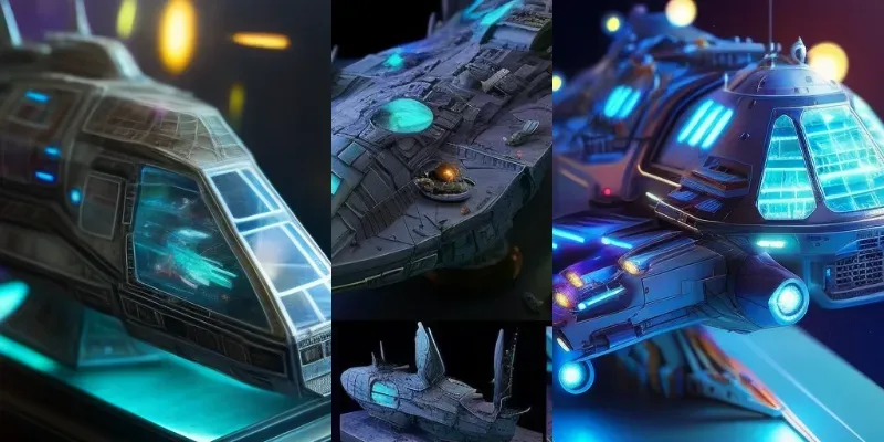Spaceship Miniatures generated by undefined