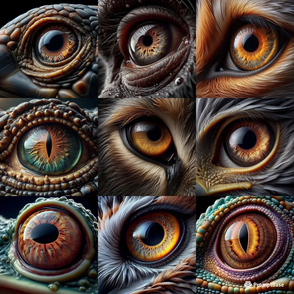 Realistic Animal Eye Macro Photos