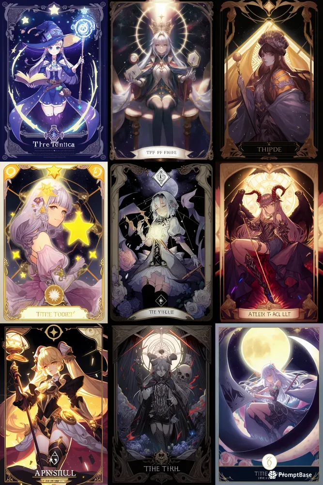 Anime Tarot Cards Designs