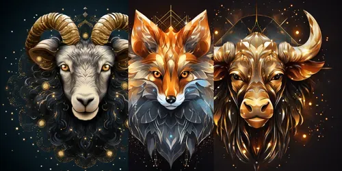 Abstract Animal Heads generated by midjourney