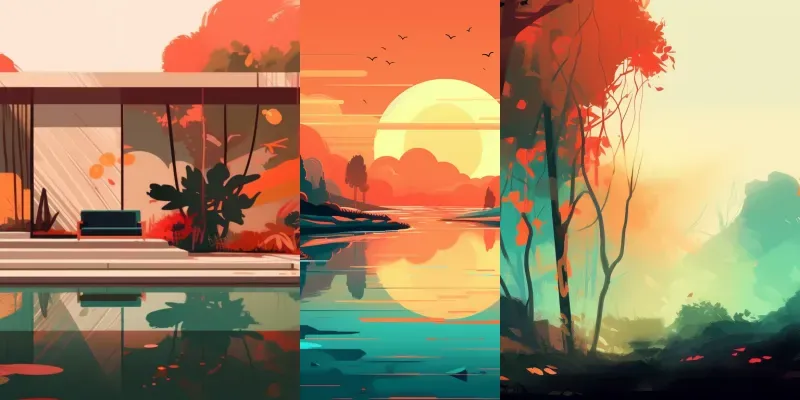 Calm Art Illustrations generated by undefined