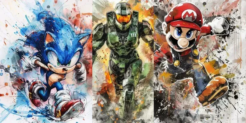 Splash Art Video Game Characters generated by undefined