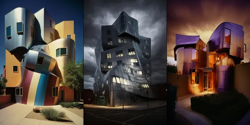 Sculptural Architectural Design Photos generated by undefined